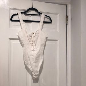white free people bodysuit